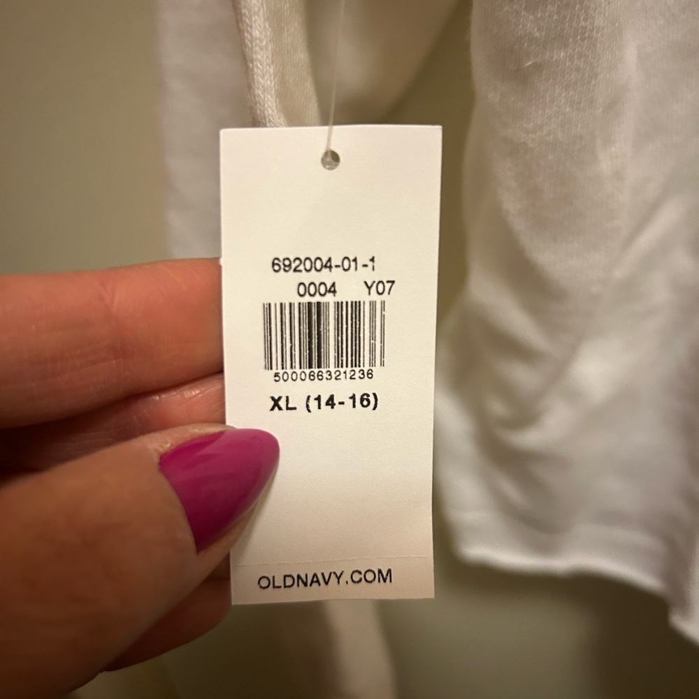 Old Navy Girls XL (14-16) Patriotic Long Sleeve Cropped Hoodie Tee NWT!! - Picture 8 of 9